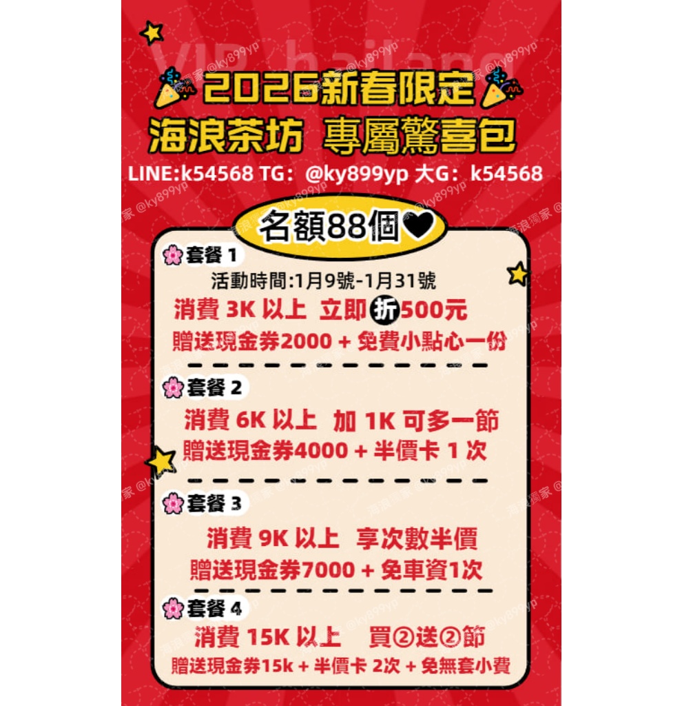 海浪 2026 新春好運來 我準備了春節專屬驚喜包 消費越多 獎勵越多 讓你的新年更開心